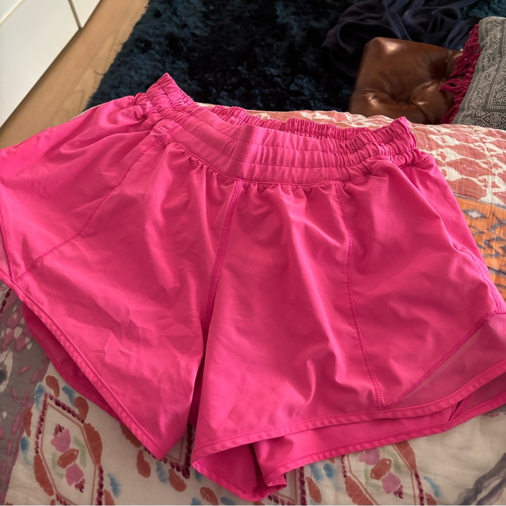 Super sonic pink lulu lemon shorts size 8 tall!